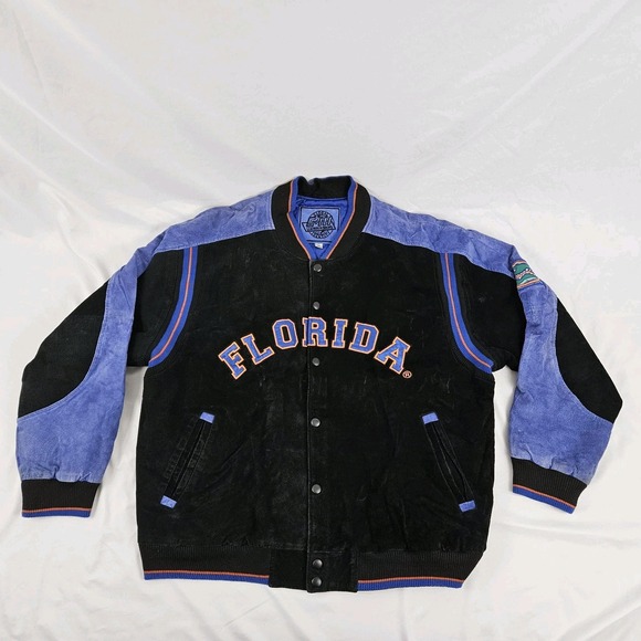 Florida Gators Leather Jacket XXL VTG Varsity Bomber Jacket Coat Men's - Picture 1 of 14